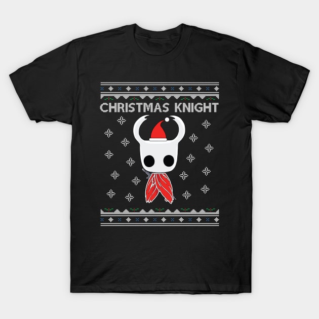 Christmas Hollow Knight Knit T-Shirt by Nova5